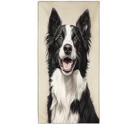 YISUMEI Border Collie Beach Towel Large 180x90cm, Quick-Dry Microfiber Towel with Carry bag, Super Absorbent, Sand-Free, Lightweight Travel Towel for Beach, Gym, Pool