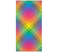 YISUMEI Colorful Rainbow Plaid Beach Towels for Adults Extra Large 180x90cm, Microfibre Quick Dry Towel for Travel Swimming Camping Sports