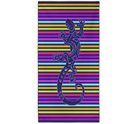YISUMEI Colorful Striped Lizard Beach Towel - Large 180x90cm, Quick-Dry Microfiber Towel with Carry Bag, Super Absorbent & Sand-Free Lightweight Travel Towel for Beach, Gym, Pool