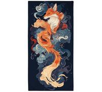 YISUMEI Fox Cloud Beach Towel - Large 180x90cm, Quick-Dry Microfiber Towel with Carry Bag, Super Absorbent & Sand-Free Lightweight Travel Towel for Beach, Gym, Pool