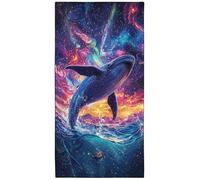 YISUMEI Galaxy Whale Beach Towels for Adults Extra Large 180 x 90 cm, Microfibre Lightweight Quick Dry Towel for Swimming Pool Cruise Travel Sports Camping