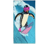 YISUMEI Penguin Beach Towel Large 180x90cm, Quick-Dry Microfiber Towel with Carry bag, Super Absorbent, Sand-Free, Lightweight Travel Towel for Beach, Gym, Pool