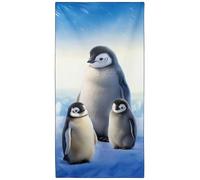 YISUMEI Penguins Family Beach Towels for Adults Extra Large 180 x 90 cm, Microfibre Quick Dry Towel for Travel Swimming Camping Sports