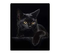 YISUMEI - Soft Fleece Blanket - Black Cat, 125 x 200 cm Throw Suitable for Sofa or Bed