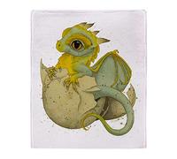 YISUMEI - Soft Fleece Blanket - Obscenely Cute Dragon, 125 x 200 cm Throw Suitable for Sofa or Bed