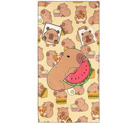 YISUMEI Watermelon Capybara Beach Towel - Large 180x90cm, Quick-Dry Microfiber Towel with Carry Bag, Super Absorbent & Sand-Free Lightweight Travel Towel for Beach, Gym, Pool