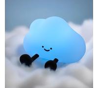 YISUN Cloud Night Light for Kids, Colorful Squishy Silicone Cute Lamp, Rechargeable Dimmable Portable Bedside Touch Cloud Lamp with Timer, Childrens Night Lights for Bedroom