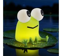 YISUN Frog Night Light, Silicone Cute Lamp for Kids, Portable Dimmable Bedside Lamp with Touch Control and Timer, Rechargeable Childrens Night Lights for Bedroom Table