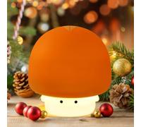 YISUN Night Light for Kids, Squishy Silicone Cute Mushroom Lamp, Rechargeable Dimmable Portable Bedside Touch Lamp for Toddler Bedroom and Kid Room Decor