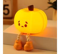 YISUN Pumpkin Night Light, Silicone Cute Pumpkin Lamp for Halloween Decor, Rechargeable Dimmable Portable Bedside Touch Lamp, Baby Pumpkin Light for Breastfeeding Room