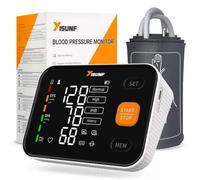 YISUNF Blood Pressure Monitors, Upper Arm Large Cuff Machine for Home Use, Rechargeable Manual BP Kit with Dual User Memory（240 Records）- Heart Rate Detection, Heart Rate Detection, WHO Indicator