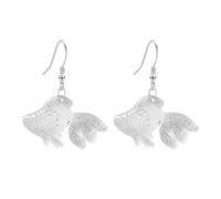 YISXVD 3D Cute Transparent Resin Goldfish Dangle Drop Earrings Simulation Fish Earrings for Women Statement Jewelry, L, Resin, No Gemstone