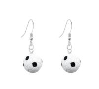 YISXVD 3D Resin Football Basketball Earrings for Women Lightweight Sporty Soccer Dangle Drop Earrings Party Jewelry, L, Resin, No Gemstone