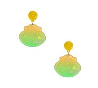 YISXVD Shell Acrylic Ocean Dangle Drop Earrings Handmade Beach Jewelry Lightweight for Women Boho Summer Nautical Style, L, Acrylic, No Gemstone