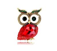 YISXVD Sparkling Crystal Big-Eyed Owl Brooch Cute Rhinestone Animal Owl Lapel Pin for Women Party Jewelry Accessory, L, Metal, no gemstone