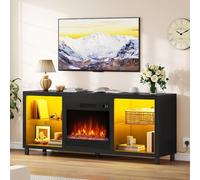 YITAHOME Electric Fireplace Insert TV Stand, 65" TV Unit with Open Storage