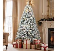 YITAHOME Slim Artificial Christmas Tree with 200 Pre-lit LEDs, 700 Tips, Realistic Fir with Foldable Hinge System & Metal Stand, Quick Setup for Home or Business, 182cm H x 65cm W