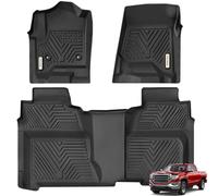 YITAMOTOR Floor Mats Compatible with 2014-2018 Chevy Silverado/GMC Sierra 1500 Crew Cab, 2015-2019 Silverado/Sierra 2500 HD/3500 HD Crew Cab, Custom Fit Liners, 1st & 2nd Row All-Weather Protection