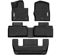 YITAMOTOR Floor Mats Compatible with 2020-2021 Ford Explorer 6 Passenger Models, Custom Fit Black TPE Floor Liners, 1st, 2nd and 3rd Row All-Weather Protection