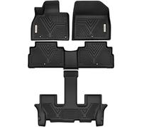 YITAMOTOR Floor Mats for 2020-2024 Kia Telluride with 2nd Bucket Seats Without Center Console, Custom Fit TPE All Weather Kia Telluride 3 Row Floor Mats Automotive Floor Liners, Black