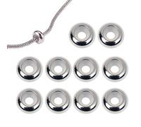 Yitaocity 10Pcs Stopper Beads 304 Stainless Steel O Rings Insert Rubber Anti Skid Locating Ring Slider Beads for Add-a-Bead Charm Bracelet and Necklace Jewelry Making DIY