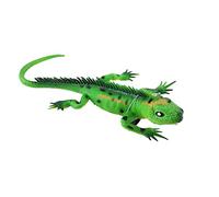 Yitaocty Large Green Rubber Lizard Model Realistic Reptile Animal Figure Toy Bearded Dragon Prank Props Scary Toy Playset Wilde Life Creatures