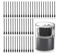 Yitexin 100Pcs Disposable Ear Pick, Plastic Ear Wax Remover Tool, Dual Purpose Ear Cleaning Spoon Kit, Portable Ear Scoop Picker Suitable for Home Office Living Room (Black)