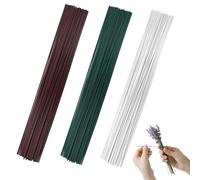 Yitexin 150 Pieces 2 mm Florist Wire Stem, Stub Bouquet Floral Wire, Floristry Sugar Flower Sticks Craft for Handmade Wrapping DIY Arrangements Wreath Garland Making White Coffee Green (40 cm)