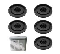 Yitexin 5 Pieces Toilet Fill Valve Seal Replacement, Black Toilet Tank Fill Valve Gasket Compatible with 200/400/747 Models, Standard Replacement Parts Inside Tank Rubber Seal (Black)