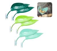 Yitexin 6 Pieces 3 Colors Betta Hammock Pad with Suction Cups, Simulating Habitat Betta Leaf Basking Bed Platform, Small Resting Tank for Tree Frog Terrarium Turtle Fish Pet Accessories (3 Colors)