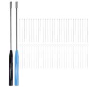 Yitexin 60 Pcs Reusable Nichrome Inoculation Loops with 2 Copper Handles, 2 Diameters Inoculating Loops, Needle Tips Inoculation Rings Rods, Microbiological Mycology Supplies for Lab (60 Pcs)
