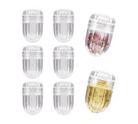 Yitexin 8 Pieces Plastic Tea Infuser for Wide Mouth Bottles, Clear Tea Strainer Diffuser, Reusable Floral Loose Tea Leaf Steeper, Tea Filter Holder for Cup Mug Teapots (Clear)