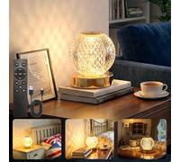 YITGOG Bedside Lamps, 3600mAh Dimmable Table Lamp, Touch & Remote Control | Cordless 2-in-1 Table Lamp & Wall Lamp, USB Fast Charge, 300lm 3 CCT LED, Timer, Led Night Light for Bedroom Living room