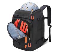YITGOG Ski Boot Bag with Helmet Compartment 50L 1680D Nylon Ski Backpack Ski Boot Backpack with Helmet Bag Ski Bag Siksack for Ski Boots Ice Skates Snowboard Inline Skates, Orange, 50 l, Classic