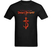 YITIANYUAN Men's Devildriver Heavy Metal Logo T Shirt Size XL Black