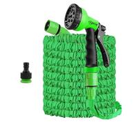 Yiting Expandable Garden Hose 25ft/50ft/100ft/125ft/150ft/200ft, 3 Times Flexible Expanding Magic Garden Water Hose Pipe with 8 Function Spray Nozzle and 3/4"&1/2" Hose Connect Fitting (Green, 100FT)