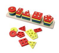 YITOBA Dementia Activities for Seniors, Wooden Dementia Products for Elderly Activities, Geometric and Number Memory Matching Game, for Christmas, Birthday, Thanksgiving (Style A)