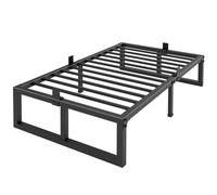 Yitong Angel 3ft Single Bed Frame 90x190 cm - 36cm Height Heavy Duty Metal Bed Frame Single Size with No Box Spring Needed Platform Bed Base Noise Free Easy Assembly Black