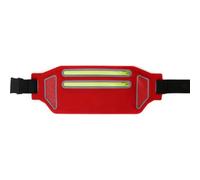 YITORMAN Ultra-Slim Waterproof Running Waist Pack with Dual Zipper Pouch Waist for Workout Jogging,Travel Money Belt Running Gear Accessories (Rose) (Red)