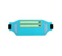 YITORMAN Ultra-Slim Waterproof Running Waist Pack with Dual Zipper Pouch Waist for Workout Jogging,Travel Money Belt Running Gear Accessories (Blue)