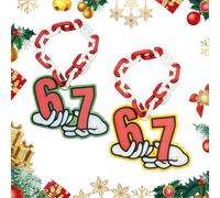 YIttings 67 Elf Chain, 3D Printed Holiday “67”, 67 Elf Accessories, 67 Elves on The Shelf, Red & White Chains 67 Spirit Chain (Green+Yellow)