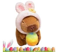 YIttings Easter Capybara Plush Toy, Easter Bunny Plush Capybara Toy, Cartoon Soft Bunny Capybaras Plushs Toys with Easters Eggs, Cute Stuffed Animals Capybaras Rabbit Plushs Toys for Kids Gift (Pink)