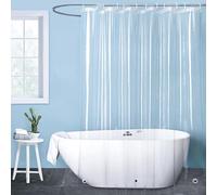 YITYDaMai Clear Shower Curtains for Bathroom Shower Curtain Liners Mould Proof, 180x180cm Heavy Duty Transparent Bath Curtains Waterproof Washable, for Bathroom Hotel