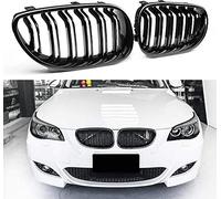 YIUBCZOQI E60 E61 Kidney Black Front Kidney Grille for BMW 5 Series E60 E61 M5 Grill Glossy Double Slats Grill 2003-2009