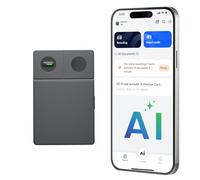 Yiugae Voice Recorder Non-Slip Design Threads, AI Transcribe and Summarize, App Control, Support 127 Languages, Calls, Meetings, Audio Recorder for Interview, Lectures, 64GB, Black