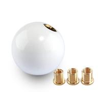 YIUIY Round Ball Shift Knob Universal Gear Shift Knob 5 6 Speed for Manual Automatic Vehicles with Adapters (Pure White)