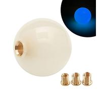 YIUIY Round Ball Shift Knob Universal Luminous Gear Shift Knob 5 6 Speed for Manual Automatic Vehicles with Adapters (Cream to Blue)