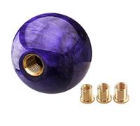 YIUIY Round Ball Shift Knob Universal Marble Style Gear Shift Knob 5 6 Speed for Manual Automatic Vehicles with Adapters (Purple)