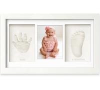 Yiukou Baby Handprint Footprint Kit Keepsake Photo Framed Pictures for Newborn Gifts, Personalized Baby Milestone Gift, Memory Picture Frames for Baby Registry, Nursery Decor
