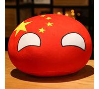 YIUNL Creative Flag Pillow Plush Toy Cute Country Flag Poland Ball Stuffed Plush Toy Room Sofa Decor for Kids Birthday Gift 40cm China B